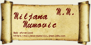 Miljana Mumović vizit kartica